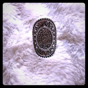 NWT Silver Plated Bohemian Statement Ring